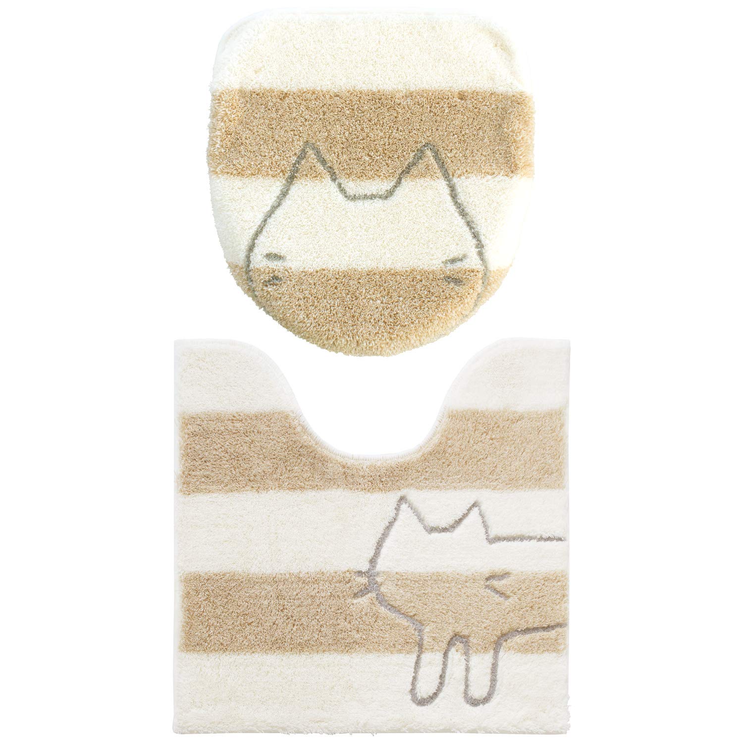 Amazon｜【セット買い】 オカ うちねこTMドレニモフタ｜トイレマット