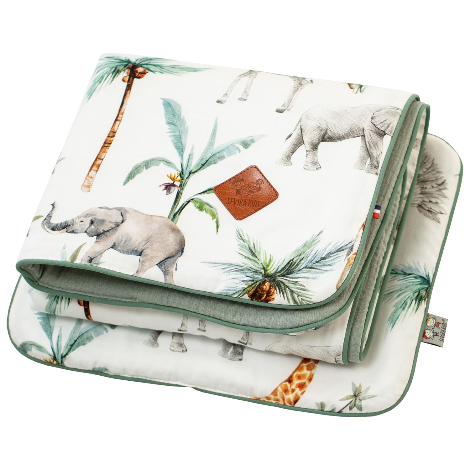 Couverture et coussin pour berceau Safari lit bébé 50x70 - 5