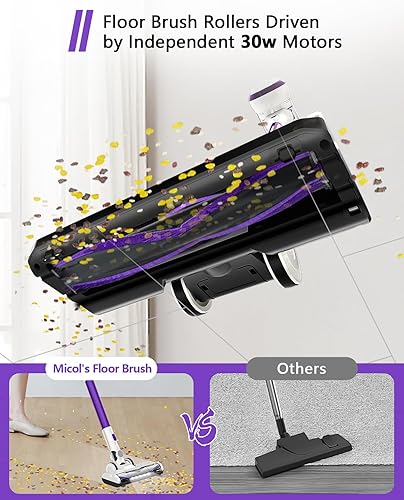 Miniatura 5 de Micol Aspiradora inalámbrica, 2 modos de succión ajustables para azulejos