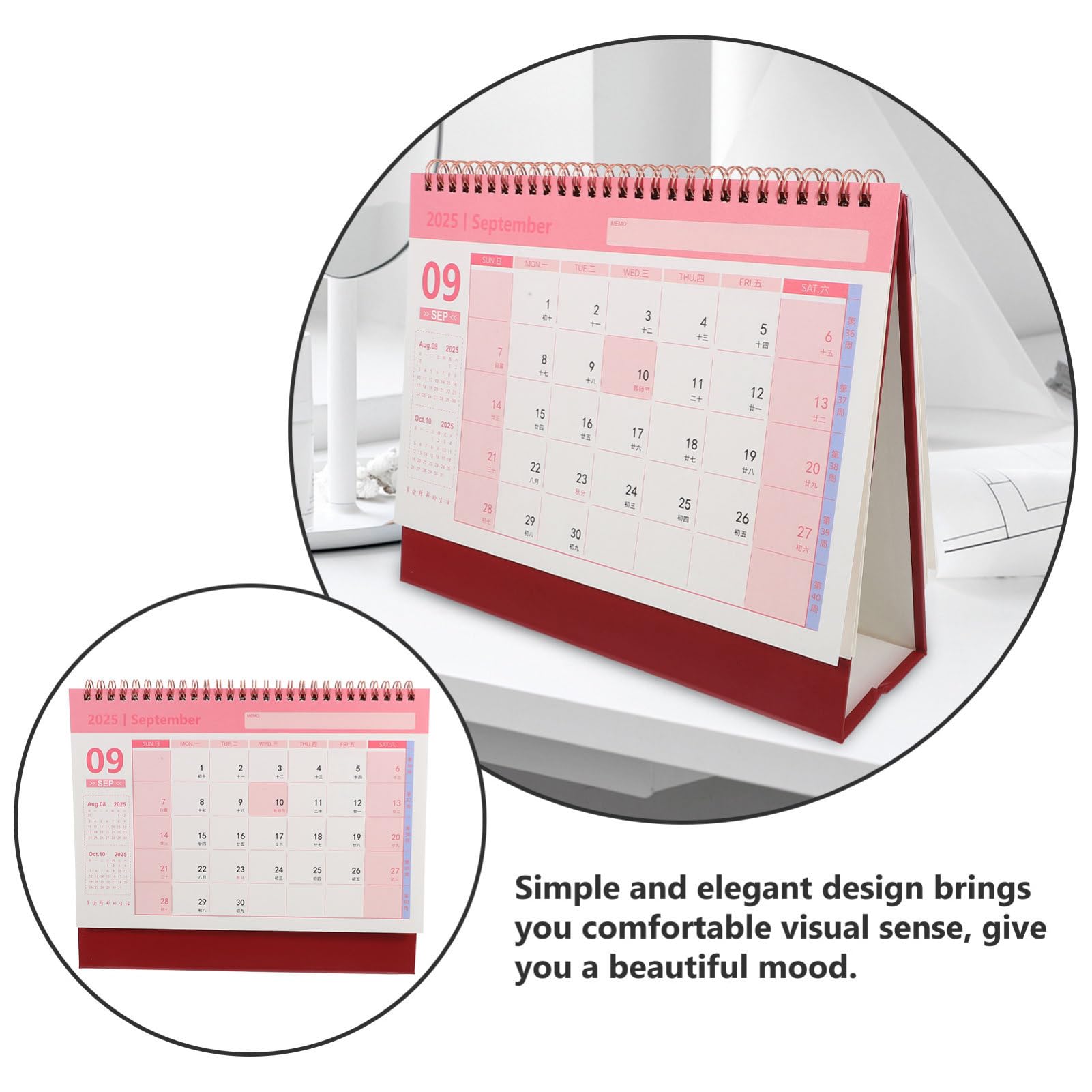 Amazon.com : Toyvian Gold Foil Desk Calendar Minimalist