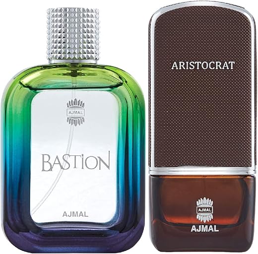 AJMAL Bastion Edp Woody Aromatic Spray Perfume 100Ml For Men And Aristocrat Edp Citrus Woody Perfume 75Ml For Men