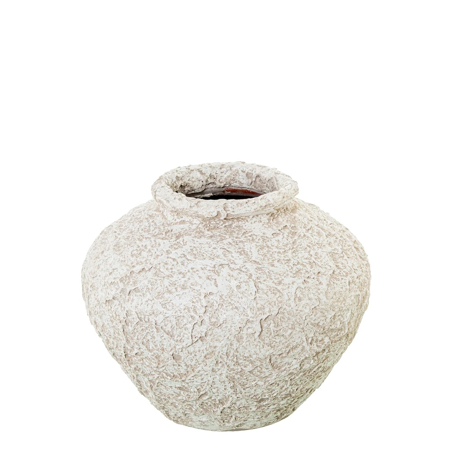 Vase en céramique blanc de table DRW 30 cm à texture artisanale exclusive