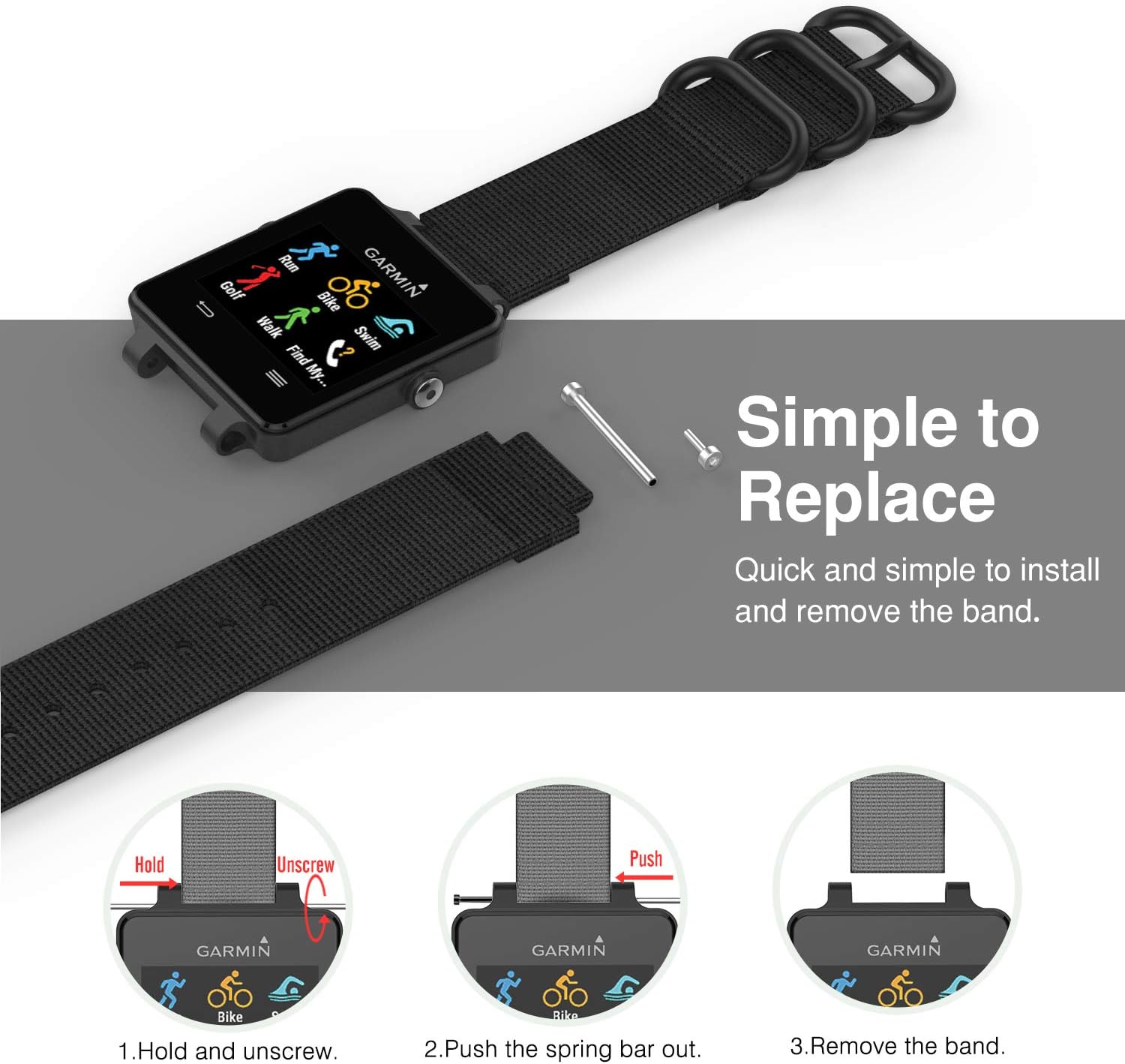 garmin vivoactive watch straps