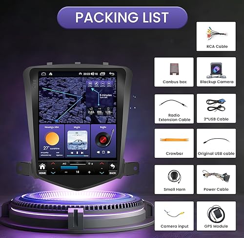 Miniatura 7 de Radio de coche para Chevy Cruze actualización 2009-2015 con inalámbrico Caplay Android Auto 5GWiFi Plug and Play Car Stereo 10.4 pulgadas OLED