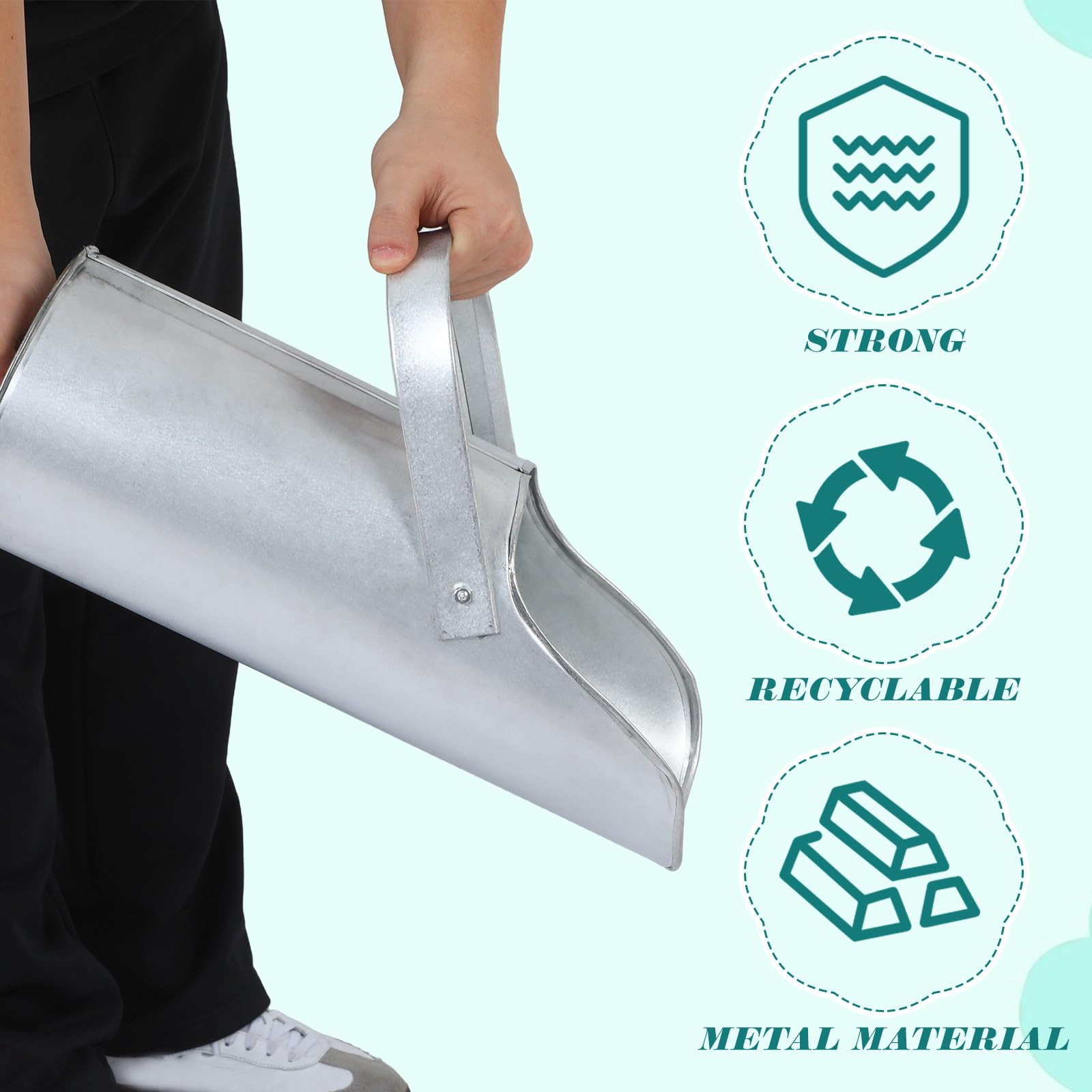 Herramienta para Rellenar Hormigón con Asa de Transporte, Diseño Ergonómico y Vertido Rápido, Herramienta Metálica de Hierro para Construcción y Albañilería
