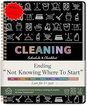 ADHD Cleaning Planner for Adults, Cleaning Schedule & Checklist Planner