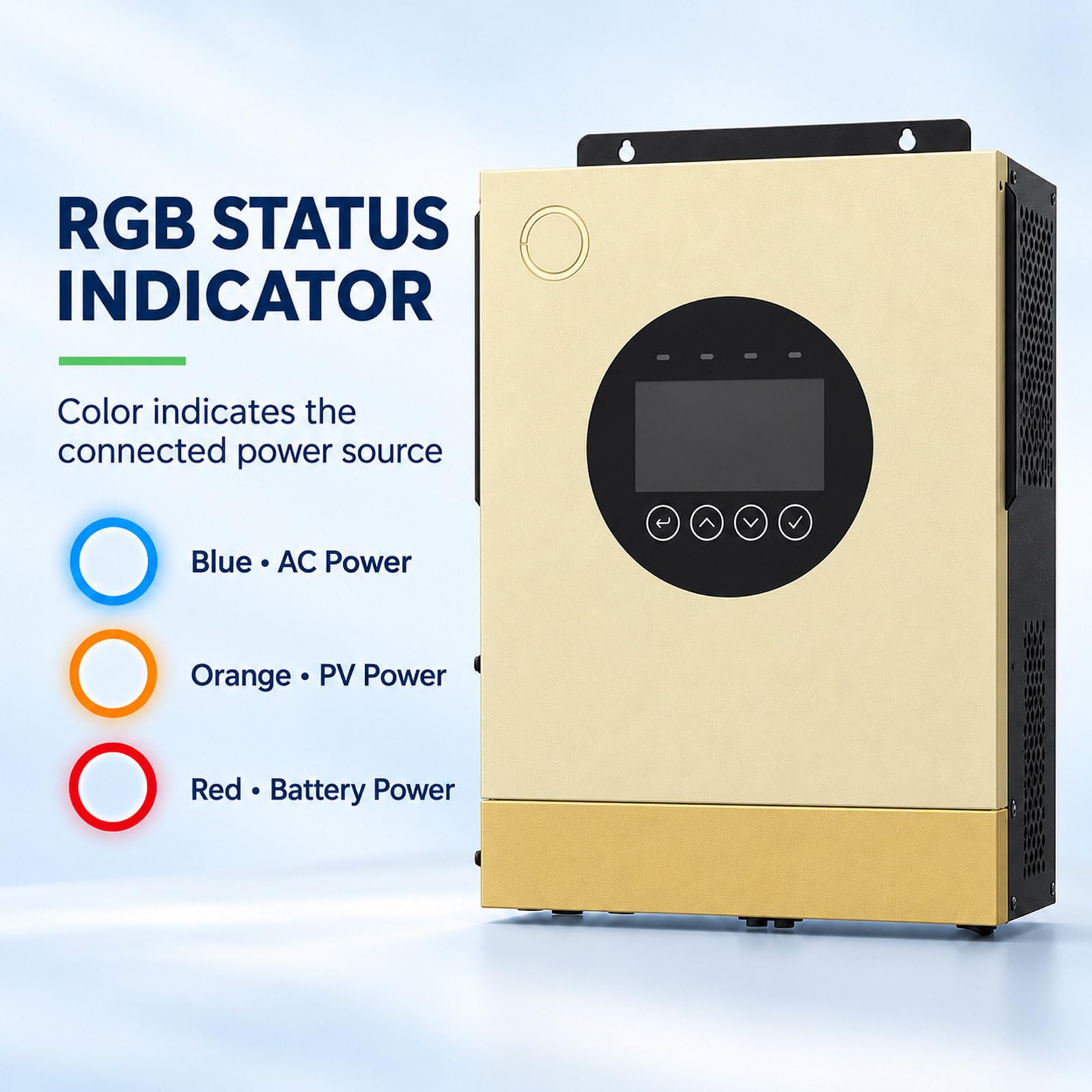 Inversor solar híbrido de 6500 W y 48 V con doble salida de CA Gold