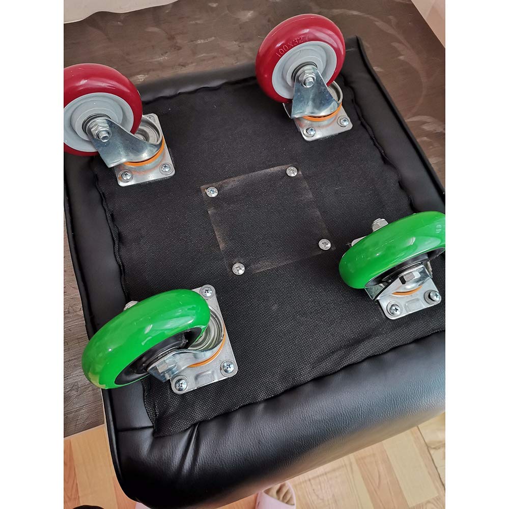 Ruote girevoli per impieghi gravosi (4 Pezzi), Diametro | 3"/4"/5" | 400 kg, Ruote girevoli per carrelli per mobili in PU | 2 con Freno, 2 Senza Freno |, Piastra di Montaggio | 95x64 m