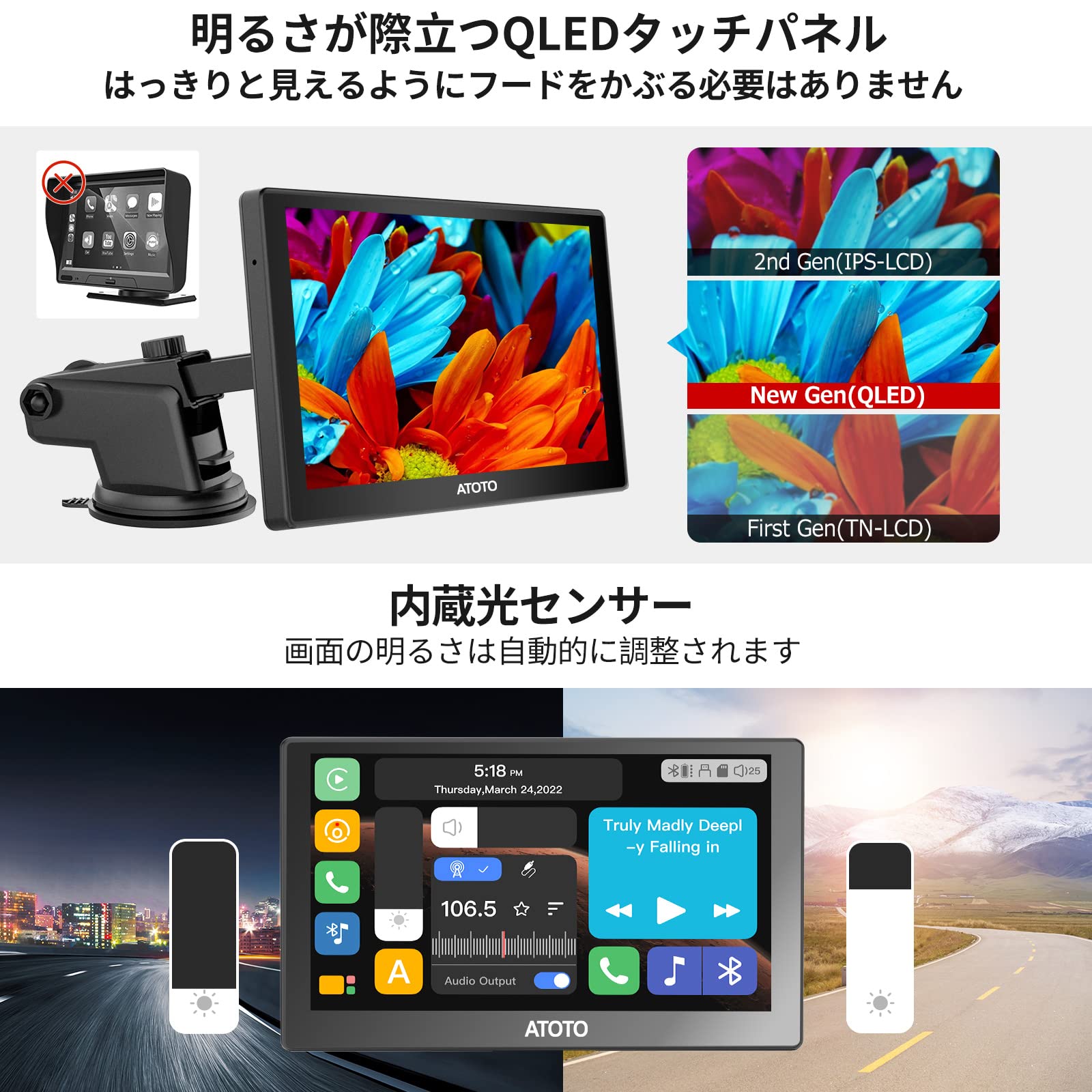 Amazon.co.jp: ATOTO P8 1080P ドライブレコーダー本体 ダッシュカムと 