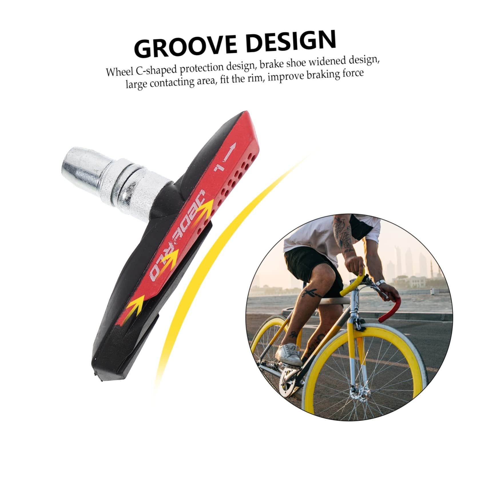 YARNOW 6 Paires De Plaquettes De Frein De Vélo Outil De Frein Coussinet en Feutre Vélo en Caoutchouc Vierge