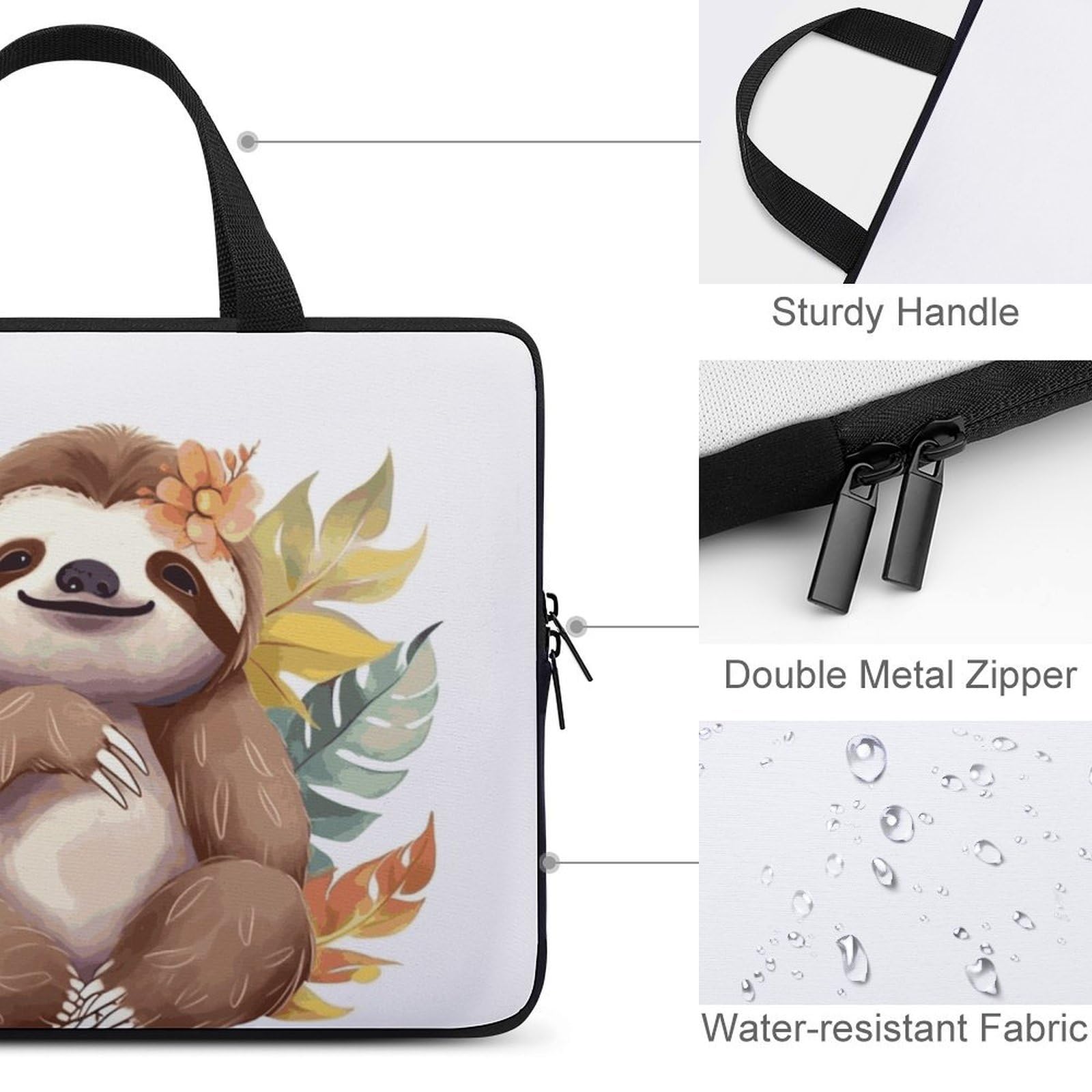 Custodia per laptop da 17", ultra sottile, leggera e impermeabile, in neoprene resistente, con cinghia da polso