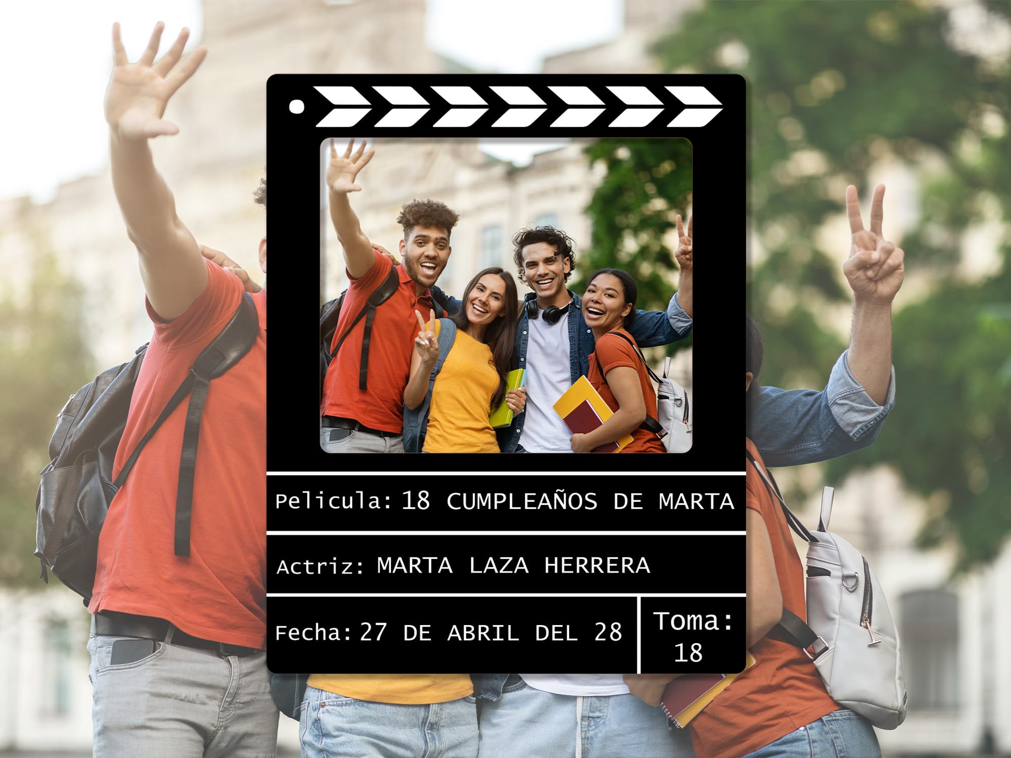 Photocall + Cartel en Pegasus Cine Cumpleaños 100x125cm, 71x60cm | Regalos Personalizados para Cumpleaños