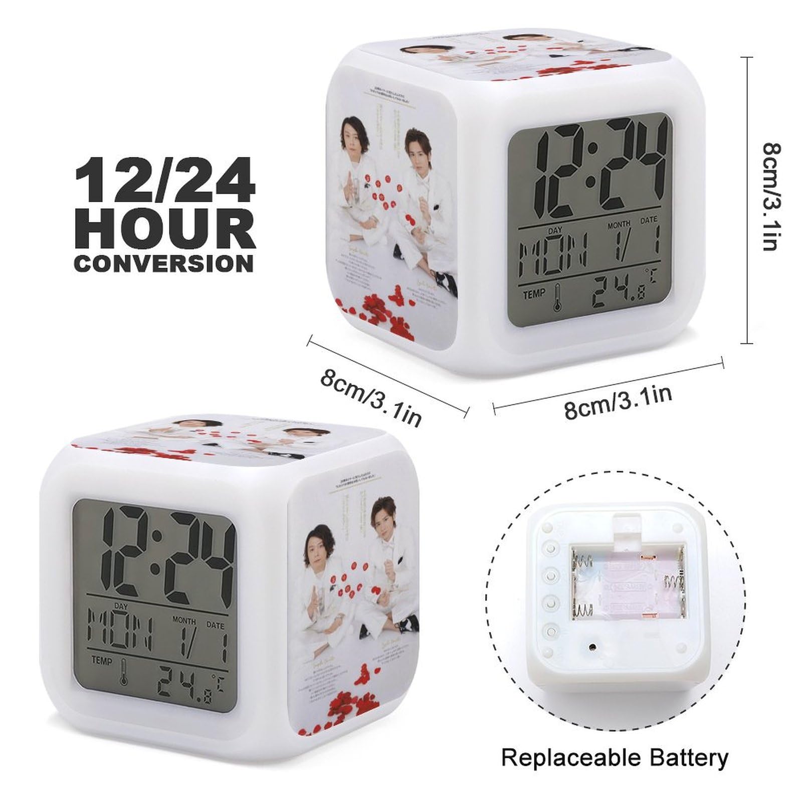 KinKi Kids  目覚まし時計 Amazon.co.jp: 堂本剛 堂本光一 Kinki Kids 目覚まし時計 時間