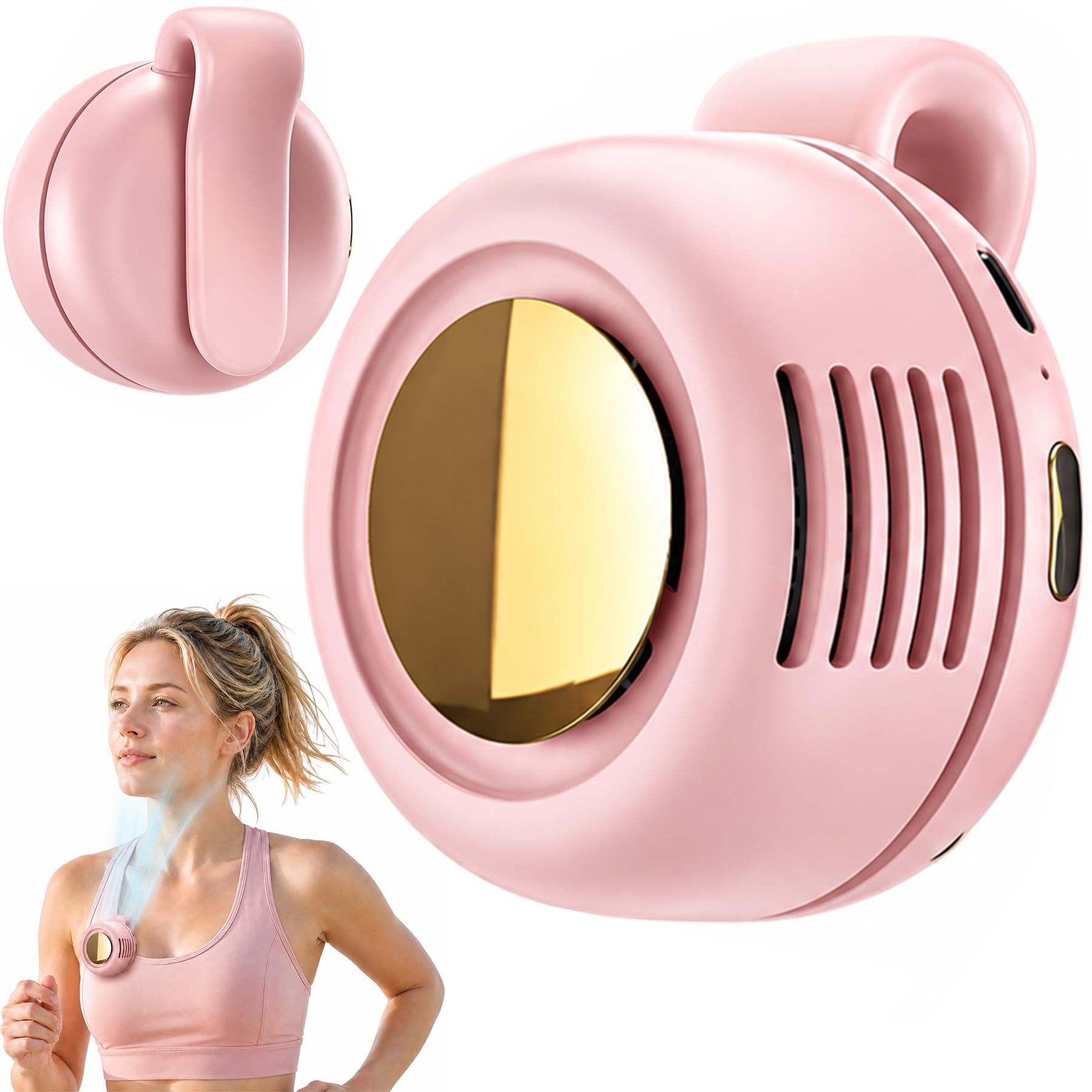 YeahBoom Tragbarer Clip Ventilator,Mini Ventilator Hüftventilator,Mini-Ventilator mit Clip,Leiser Mini Ventilator ohne Flügel,2026 Neu Taillenclip-Ventilator,für Outdoor,Reisen und Büro