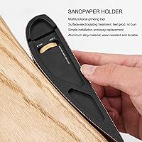 Vista 3 de Soporte para papel de lija, manual multifuncional ajustable, pulidor de lijado de aleación de aluminio, herramientas de lijado para carpintería