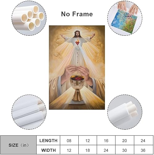 Miniatura 2 de Póster de Presencia de Nuestro Señor Jesucristo en la Eucaristía, pintura decorativa, lienzo, arte de pared, póster de sala de estar, dormitorio, 08