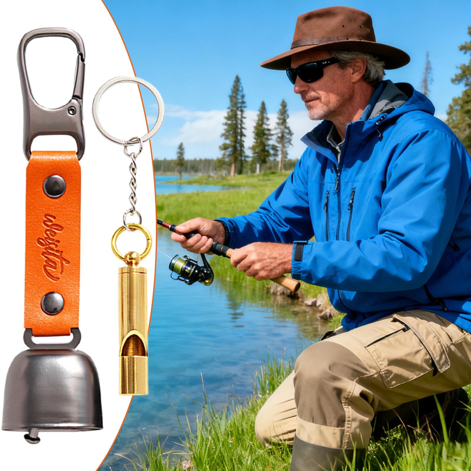 Bärenglocke für draußen – Kuhglocke aus Eisen mit magnetischem Schalldämpfer, Vintage-Glocke für Haustiere und Wanderer | Ideal für Camping, Wandern, Radfahren, Angeln, Outdoor-Sicherheit, Gartendekor