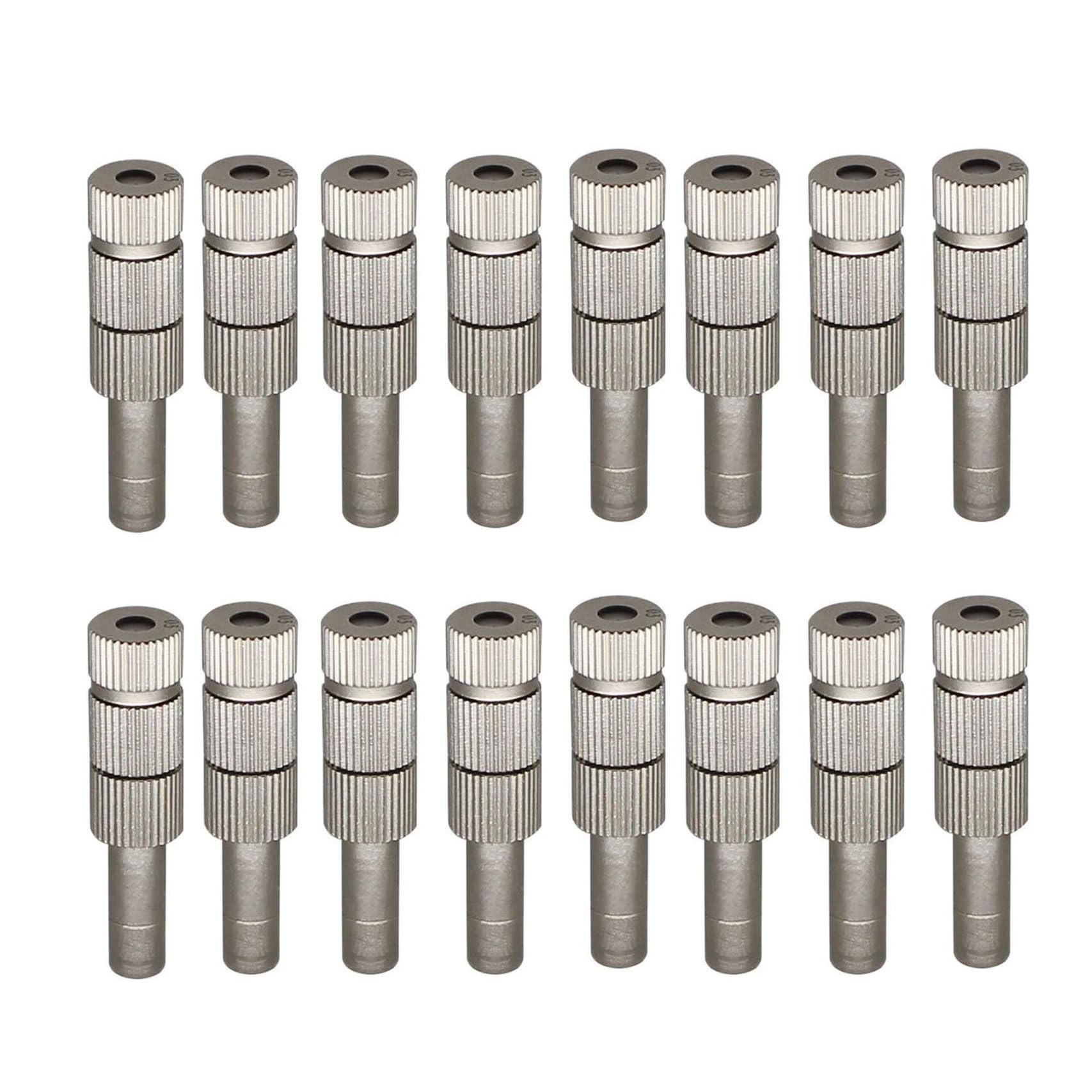 SOHNVWTGD Misting Nozzle Kit for Cooling System 30pcs Stainless Steel Mister Nozzles High Pressure 3/16" Threaded, Garden Water Mister, Fog Nozzles, Antidrip Fogging Spray Head (Size : 0.7mm)