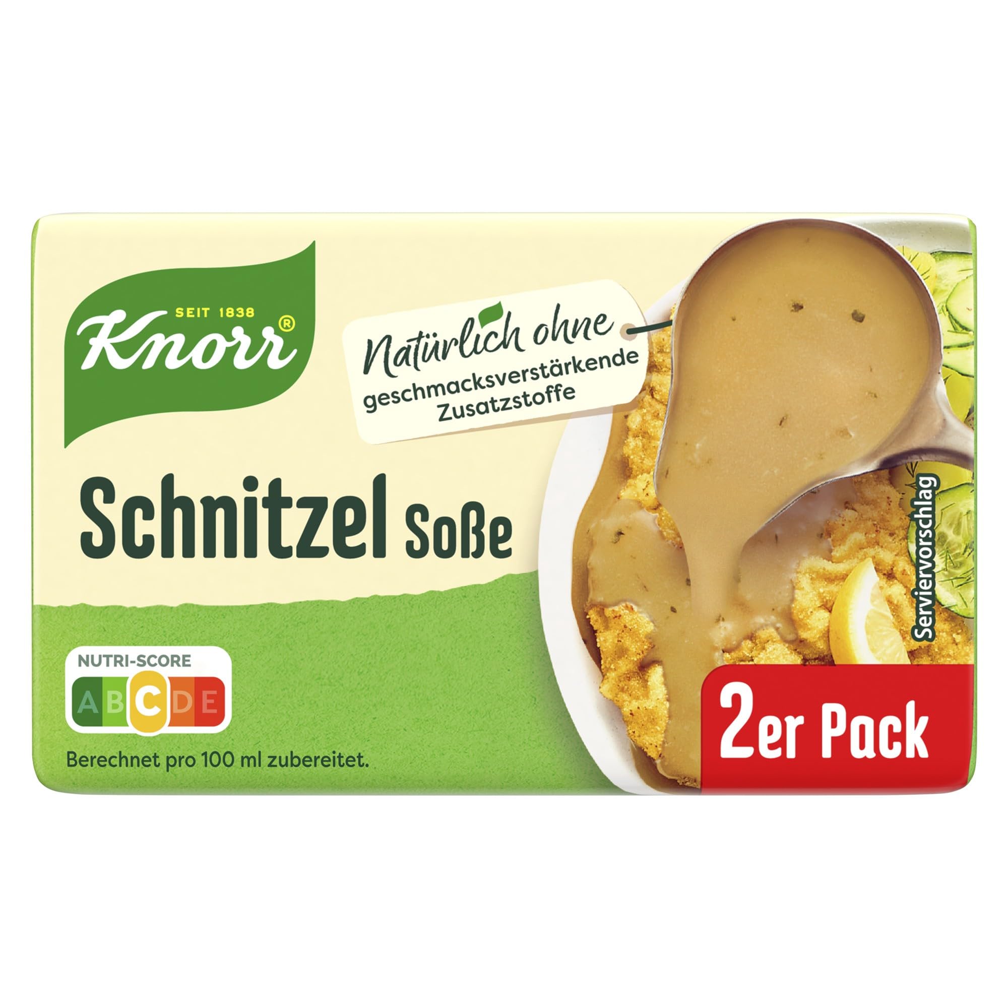 Knorr Schnitzel Soße leckere helle Soße ohne geschmacksverstärkende Zusatzstoffe 18x 2er Pack