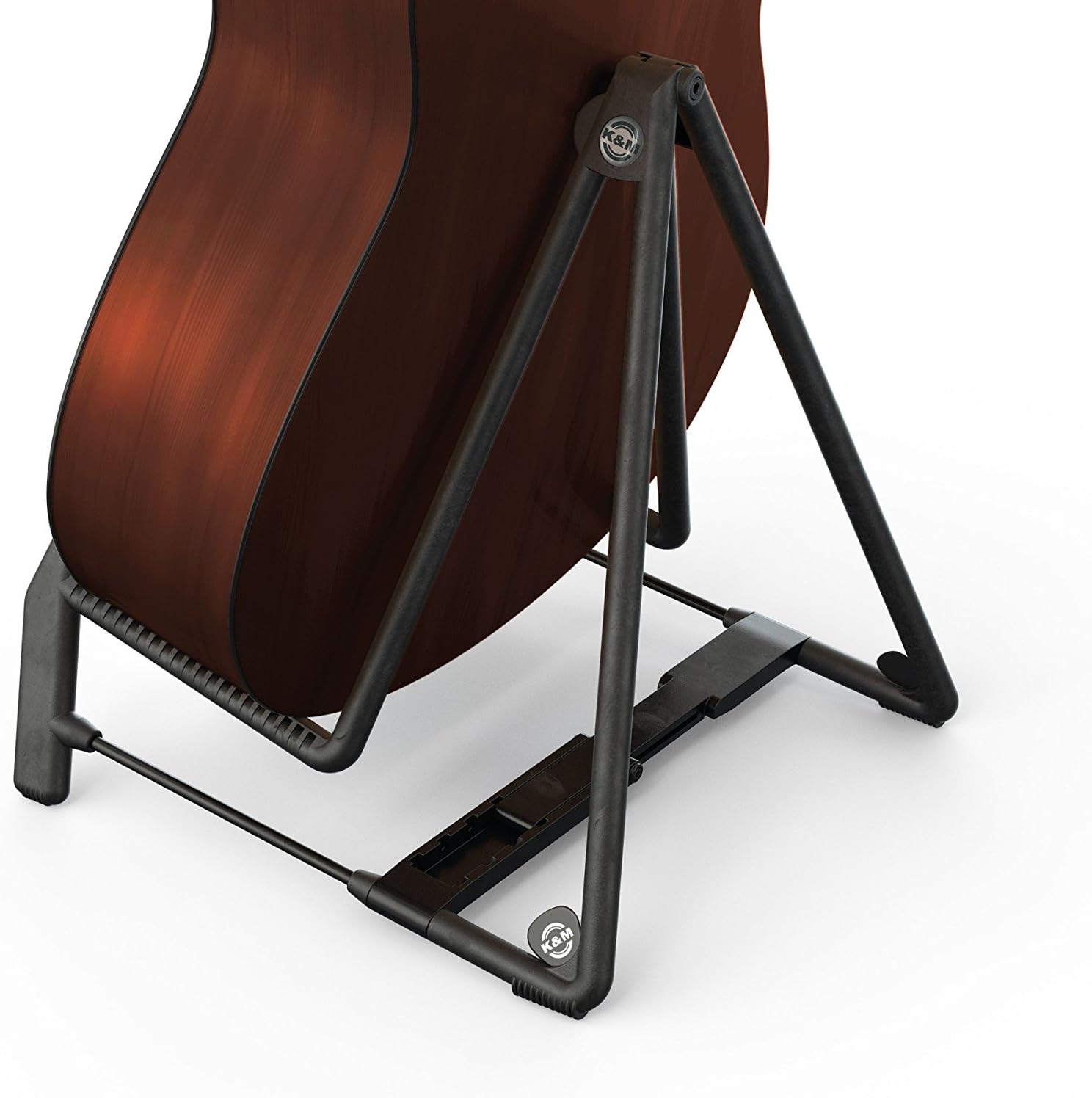 K&M - König & Meyer 17580.014.55 - Heli 2 Guitar Stand - Folding A-Frame for Acoustic Guitars - Adjustable and Collapsible – Sturdy and Durable - Professional Choice - German Made - Black