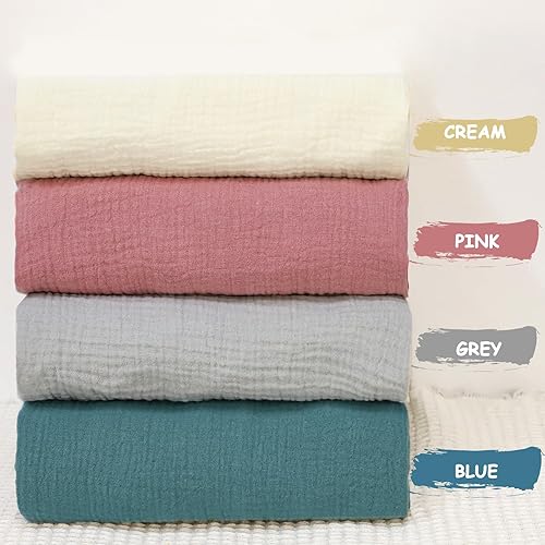 Miniatura 7 de Hooyax Muslin Baby Lounger Cover 2 Pack, Organic Cotton Removable Slipcover for Newborn,Baby Padded Lounger Infant Floor Seat Cover for Boys Girls