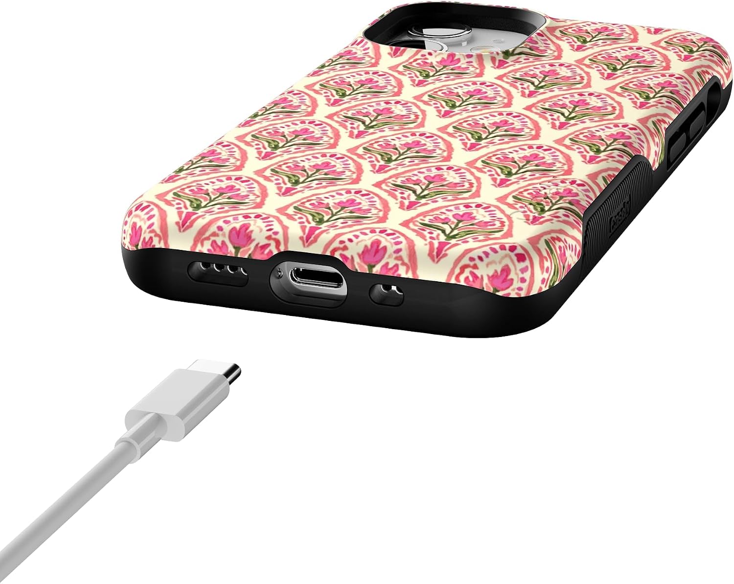 Casely iPhone 12 Mini Case | Tulip Tapestry | Jenna Palek x Casely | Bold Protective Design | Compatible with MagSafe