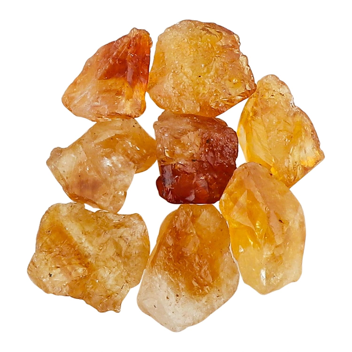 CRYSTALIS Assorted 10pcs Natural Beer Quartz Loose Gemstone Wholesale Bulk Rough Jewelry Making Supply, Chakra & Healing Raw Stones, Wire Wrapping, DIY, Gem Collection, A+ Grade