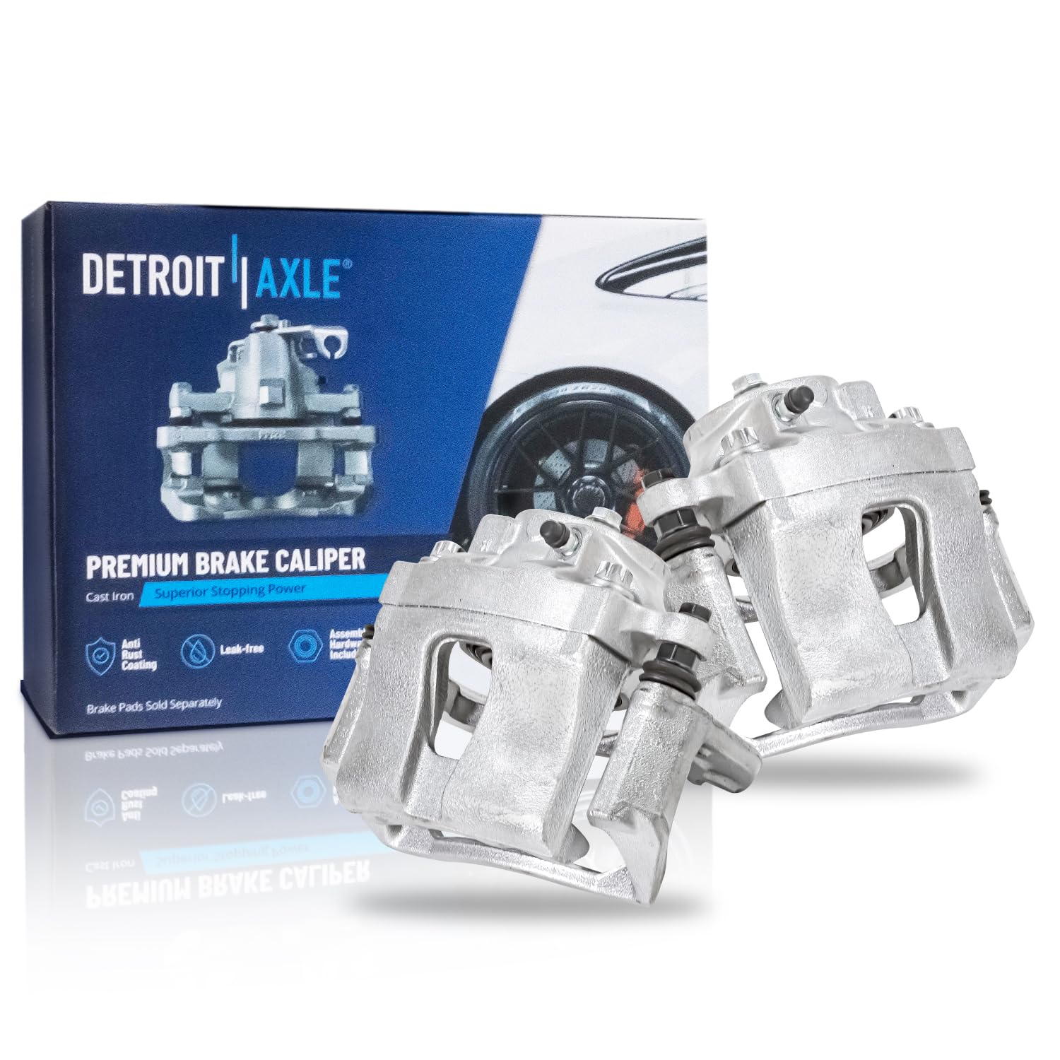 Detroit Axle - Front 2pc Brake Calipers for Hyundai Kona Electric Sonata
