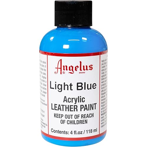 Angelus Acrylic Leather Paint, 4 Fl Oz (Pack of 1), Light Blue