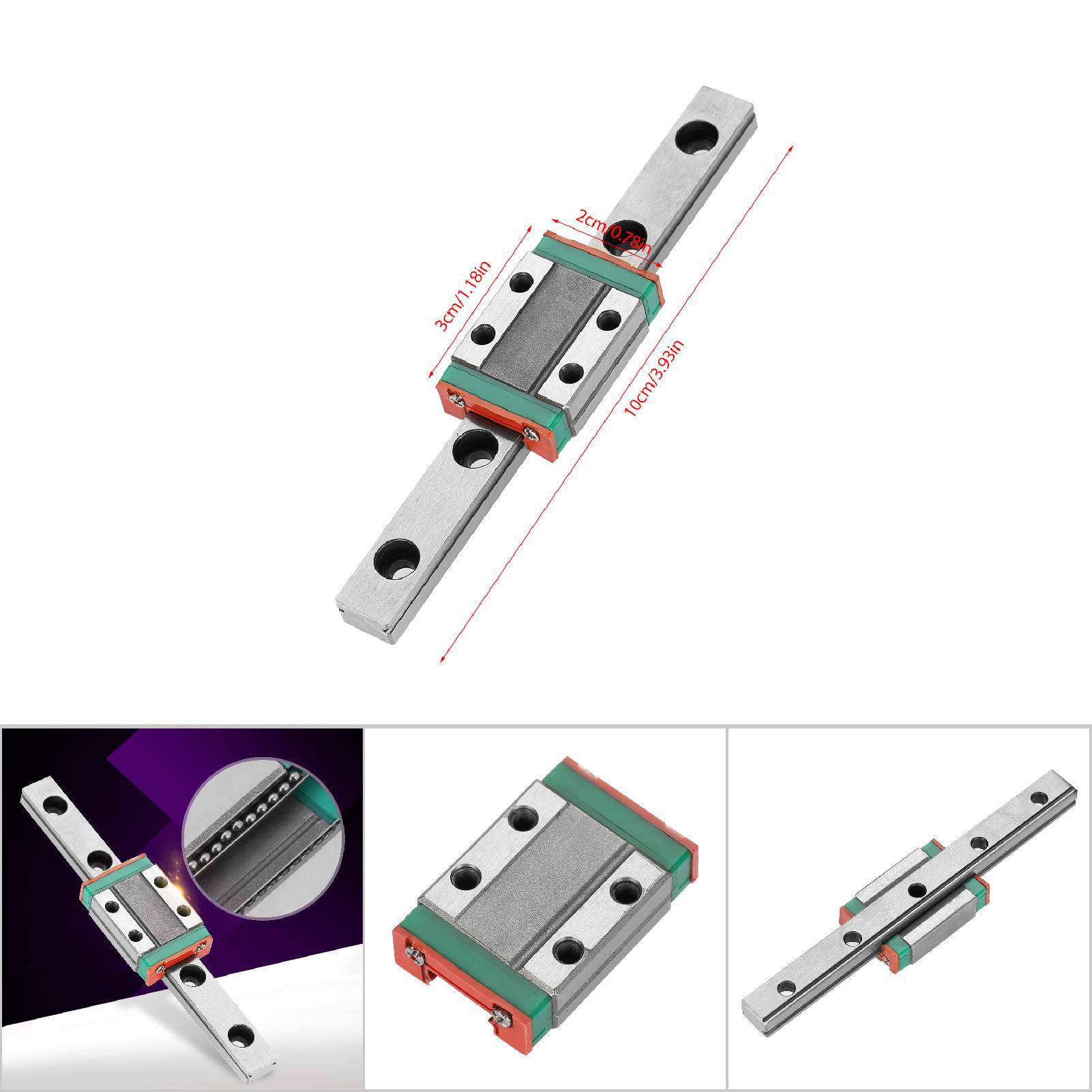 Guía de Carril Lineal 100mm LML9B Mini para Impresora 3D y Máquina CNC