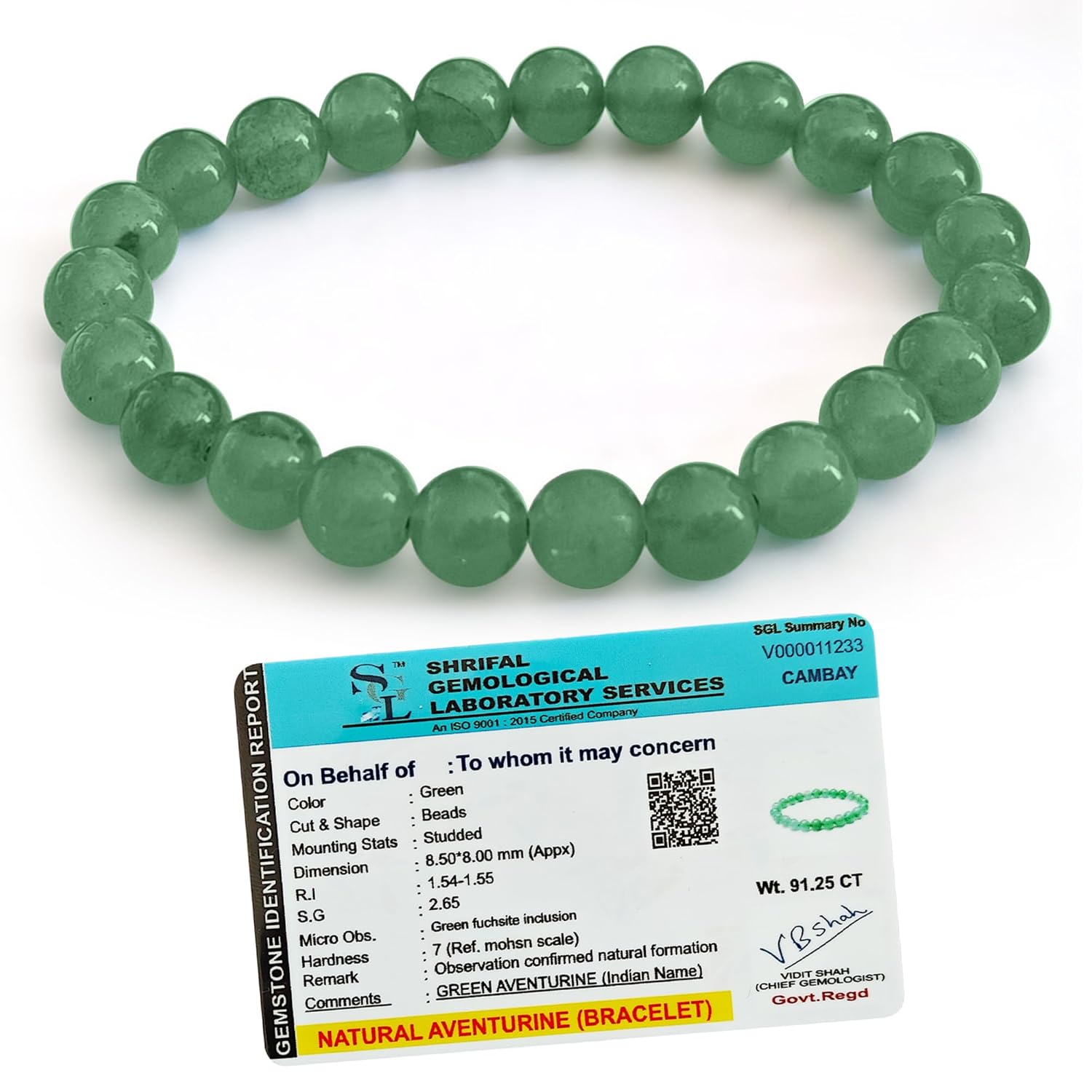 SOLAVA Green Aventurine Bracelet Certified - Original Green Crystal Bracelet for Men and Women for Money, Prosperity, Abun... - Review, Price and Buying Guide