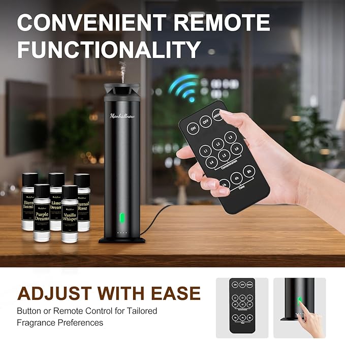 Difusor de Aromas Monhallnow Sin Agua, Kit Inicial, Negro Ultra miniatura 6