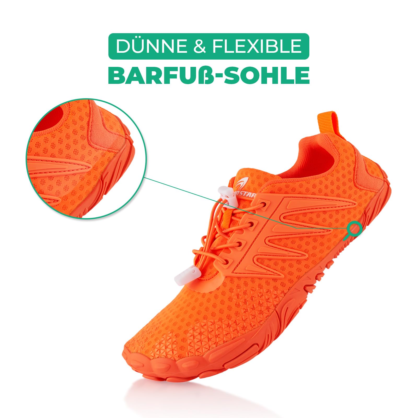 Fusskleidung® Damen Herren Barfußschuhe Wasserschuhe Trail Sneaker