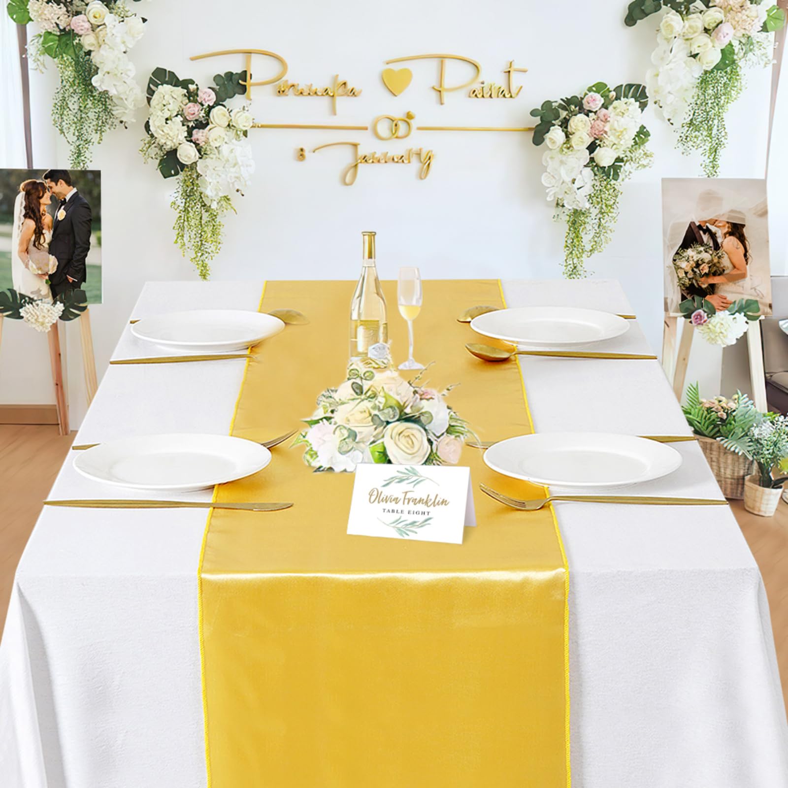 Lot De 10 Chemins De Table Satin Rose 30x180cm - Décoration Mariage, Anniversaire, Banquet | Soie Élégante