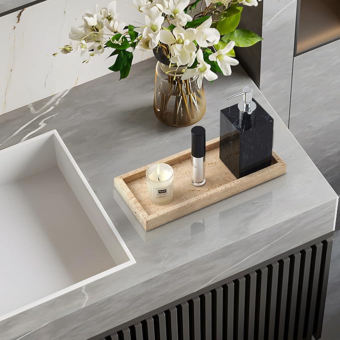 Stunning Small Marble Tray for Bathroom Organization