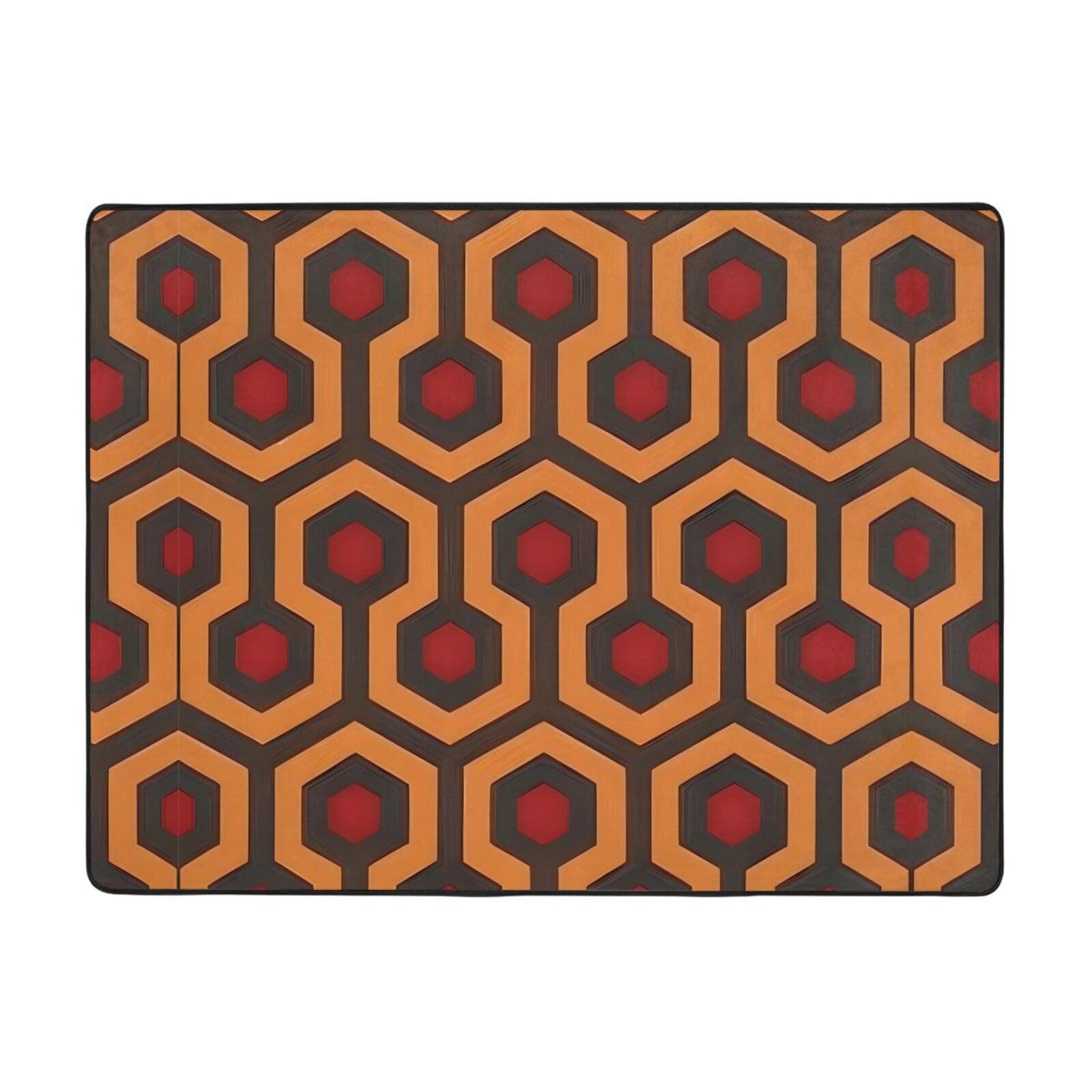 Tapis de sol antidérapant grand format rectangulaire pour salon de 160x121cm