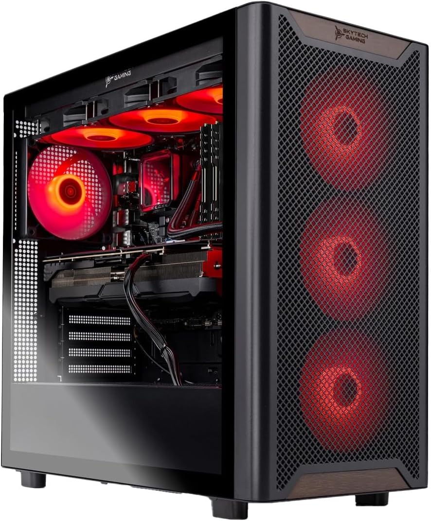Skytech Gaming Chronos 3 Gaming PC, Intel i7 14700F 2.1GHz, NVIDIA RTX 5060 Ti 16GB, 1TB Gen4 NVMe SSD, 16GB DDR5 RAM 6000, 850W Gold ATX 3 PSU, 360 ARGB AIO, Wi-Fi, Win 11, Desktop