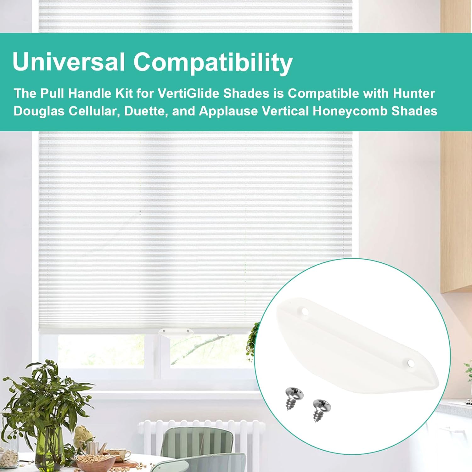 Pull Handle Kit for Hunter Douglas Vertiglide Vertical Honeycomb Shades