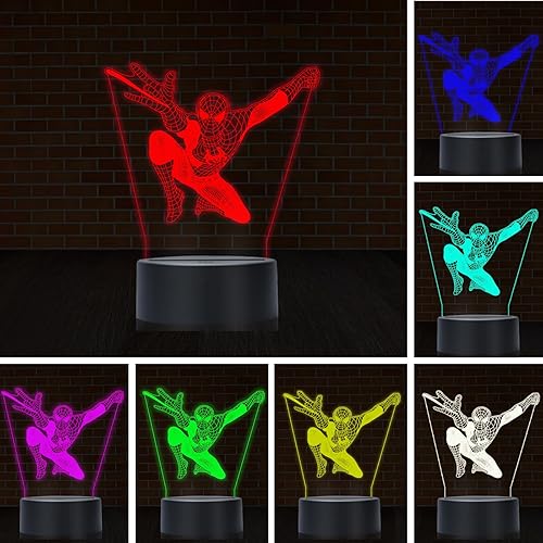 Miniatura 9 de Juguetes para niños, luz nocturna 3D, luz nocturna LED, decoración de habitación, luces de atenuación táctil inteligente, lámpara de decoración de 7