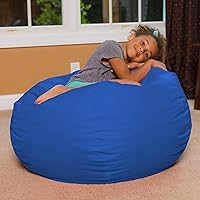 Vista 282 de Posh Creations - Puff para niños, adolescentes y adultos, incluye funda extraíble y lavable a máquina, tamaño grande de 38 pulgadas, lona con diseño
