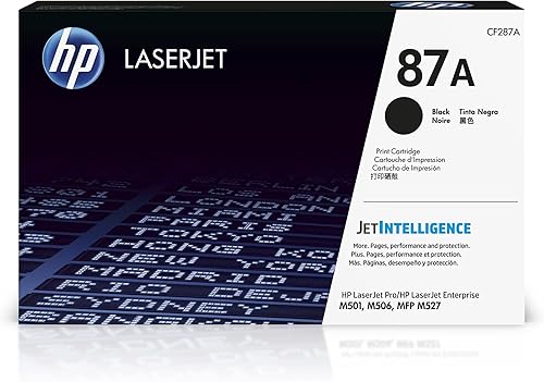HP Cartucho de tóner negro 87A | Funciona con HP LaserJet Enterprise M506 Series, MFP M527 Series, H M501 Series | CF287A