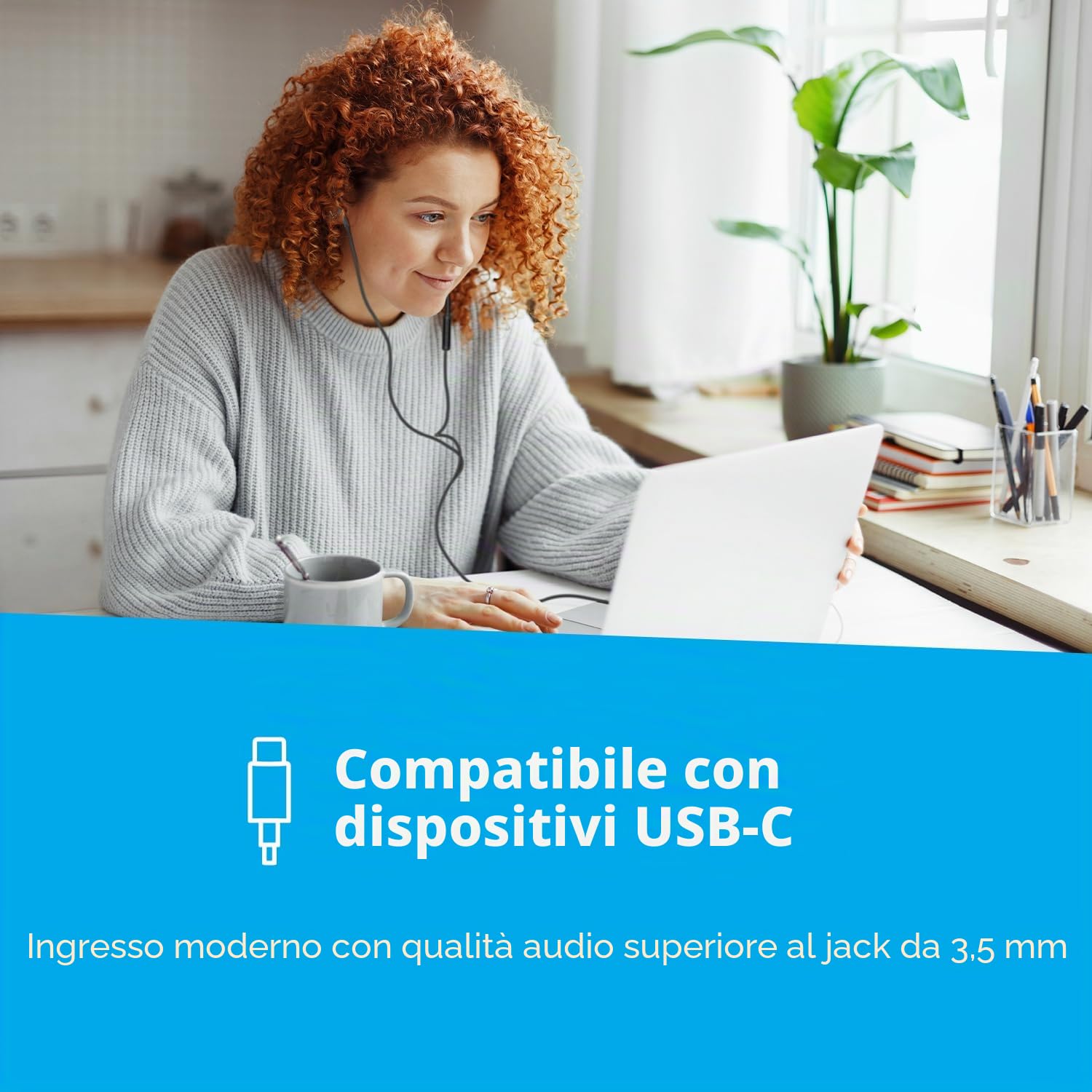 Philips TAE2146BK/00 Auriculares Intrauditivos con Cable y Micrófono Integrado USB-C Negros