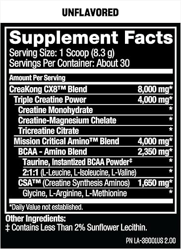 Miniatura 5 de MUTANT CREAKONG CX8  Multiplicador avanzado de creatina  Suplemento de creatina  aminoácidos - 878oz  30 porciones