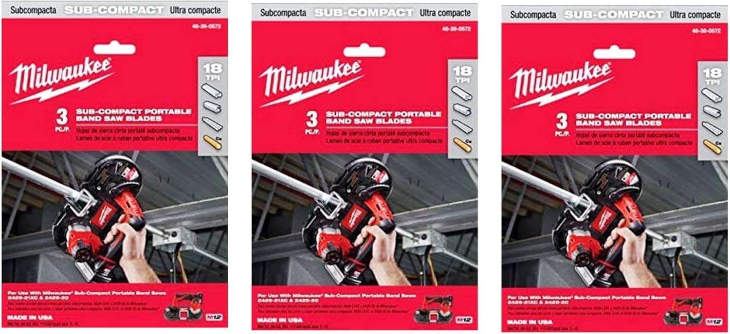 Milwaukee 48-39-0572 Sub-Compact Portable Band Saw Blades, 27-Inch