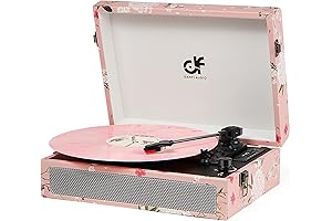 Limited Edition Melanie Martinez Pink Floral Bluetooth Vinyl Record Player