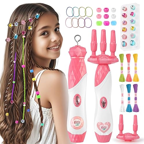 Juguetes de peluquería DIY para niñas, máquina automática de trenzado de cabello y trenzador de cuerda con accesorios, herramienta de peinado para