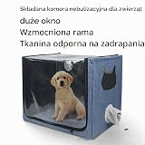 Gniazdo Nebulizatora dla Zwierząt Domowych, Komora Tlenowa dla Kotów i Psów, Pudełko do Inhalacji Tlenowej dla Małych Zwierząt Domowych Tlen dla Psów, Pojemnik na Tlen do