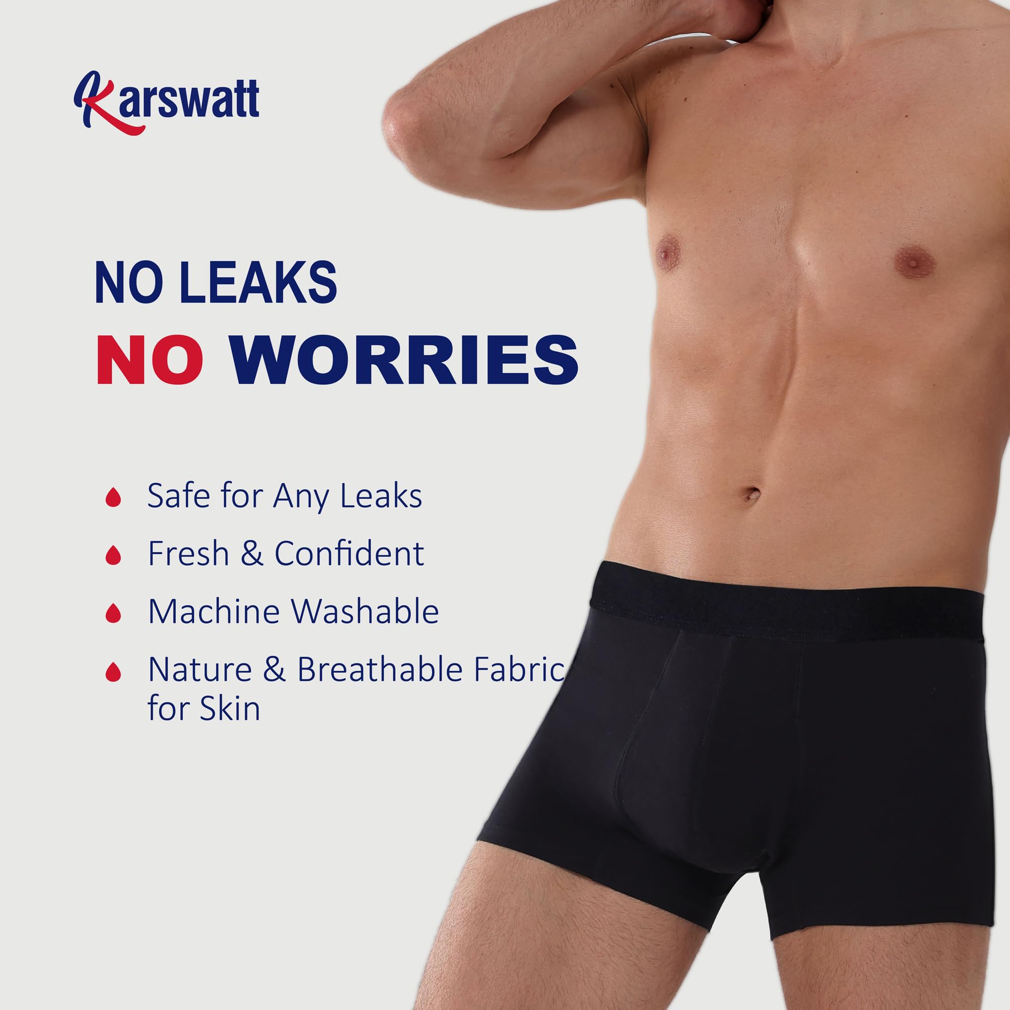 Calzoncillos tipo bóxer reutilizables y absorbentes a prueba de fugas para incontinencia urinaria para hombres, con control de vejiga, transpirables