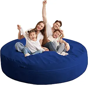 HABUTWAY XX-Large Bean Bag Chair: Giant 7' Memory Foam Furniture Bean Bag Chairs for Adults with Microfiber Cover 7Ft (Blue)