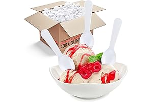 400-Count Mini Plastic Spoons for Samples - Ideal for Food Testing, Desserts,...